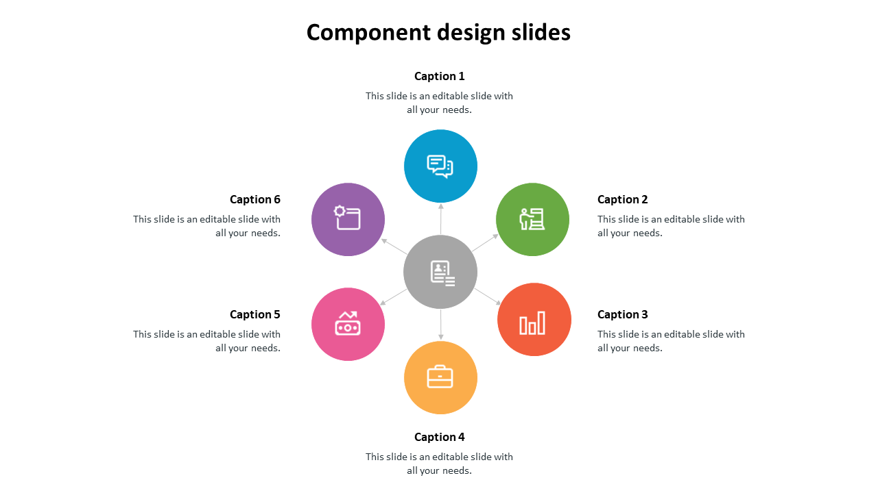 Stunning Component Design Slides With Six Node